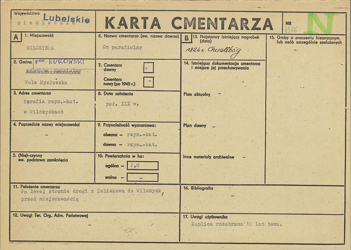 Karta cmentarza, skan nr 1