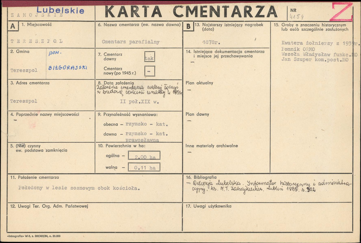 Karta cmentarza, skan nr 1