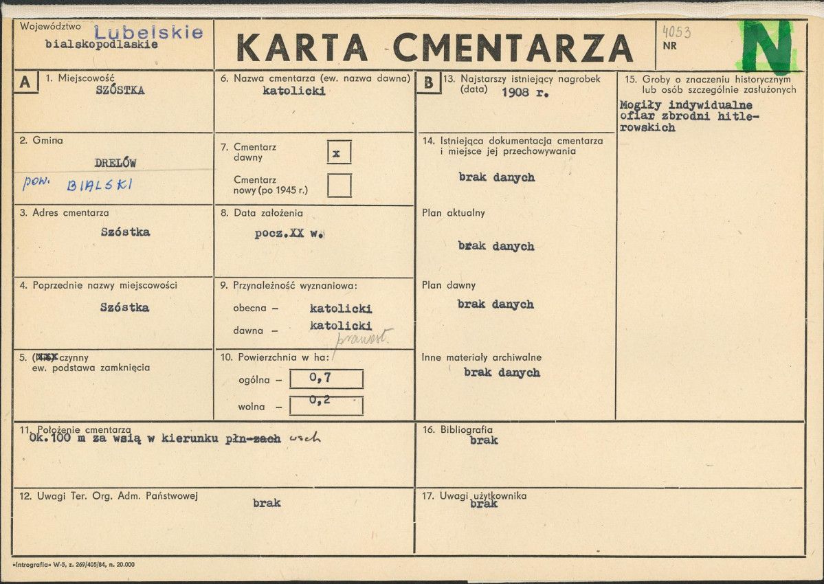 Karta cmentarza, skan nr 1