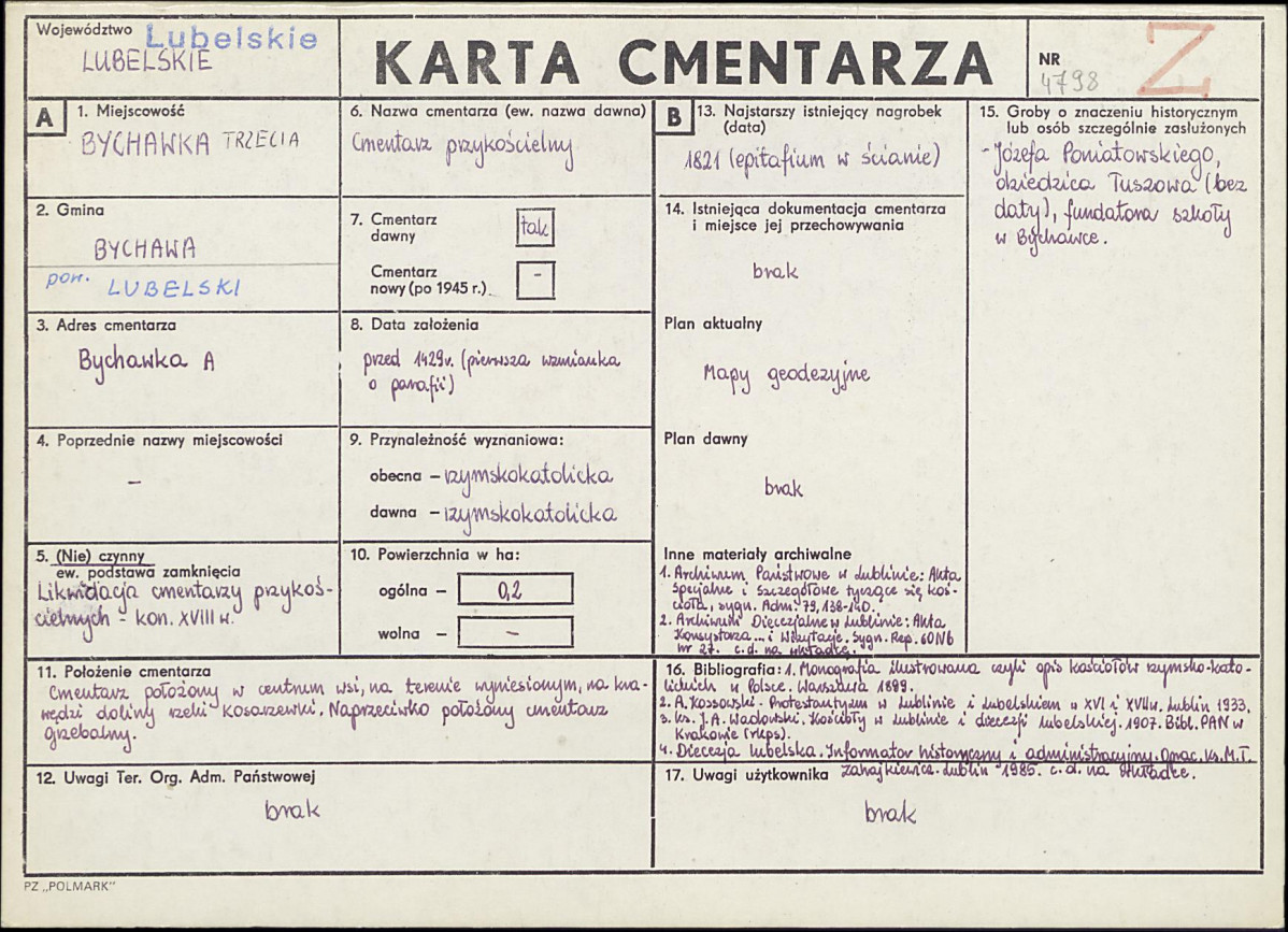 Karta cmentarza, skan nr 1