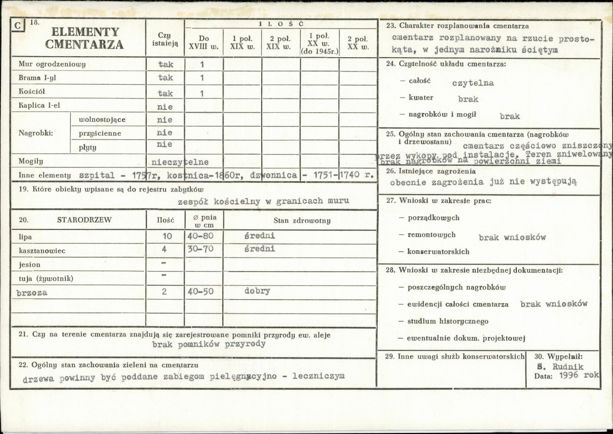 Karta cmentarza, skan nr 2