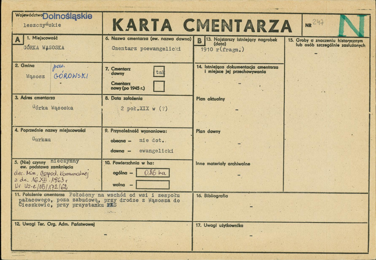 Karta cmentarza, skan nr 1