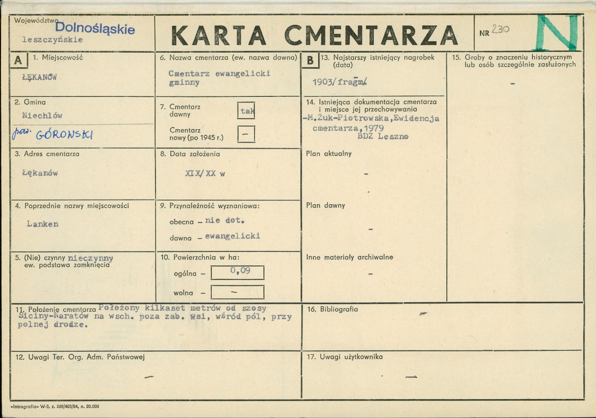 Karta cmentarza, skan nr 1