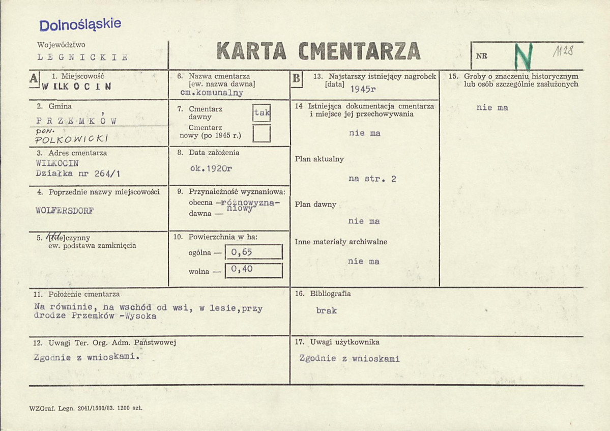 Karta cmentarza, skan nr 1