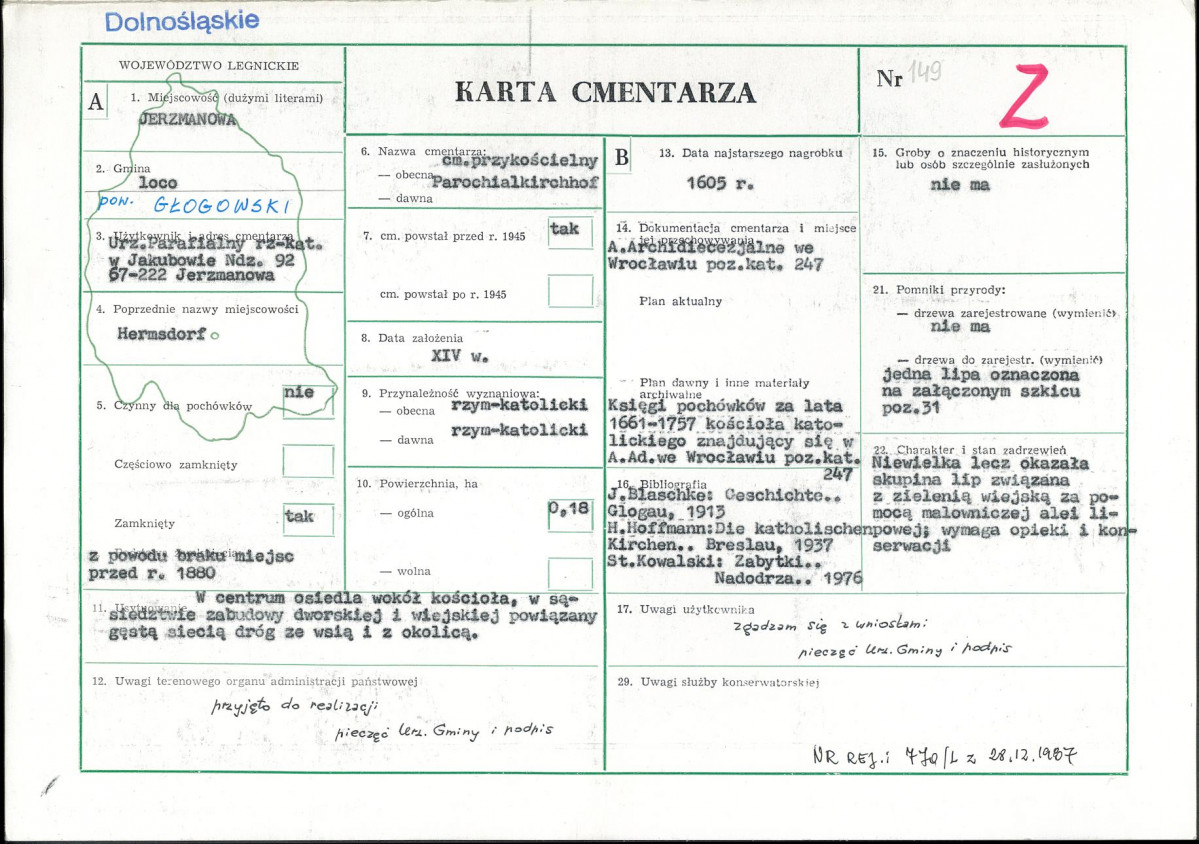 Karta cmentarza, skan nr 1
