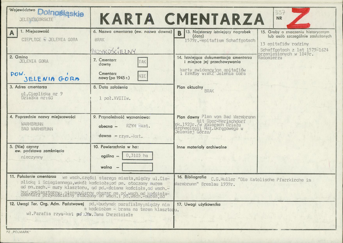 Karta cmentarza, skan nr 1