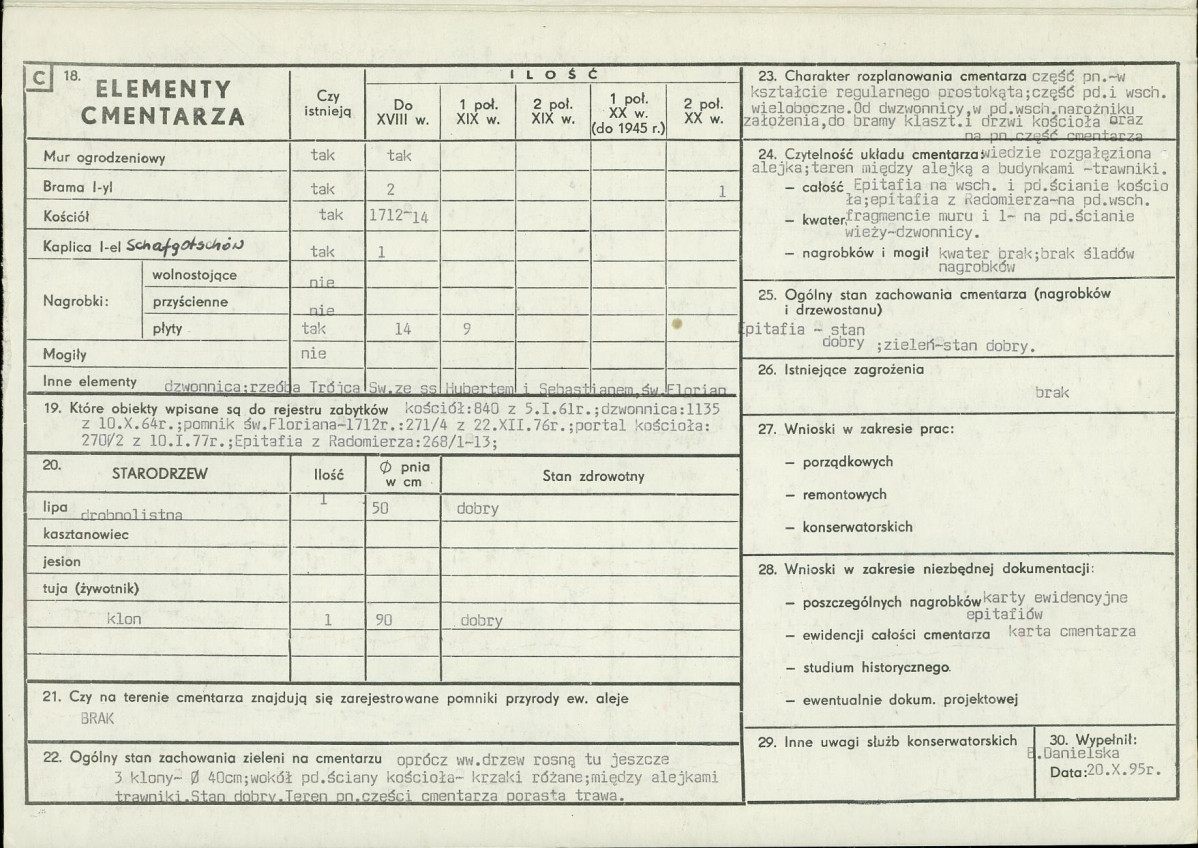 Karta cmentarza, skan nr 2