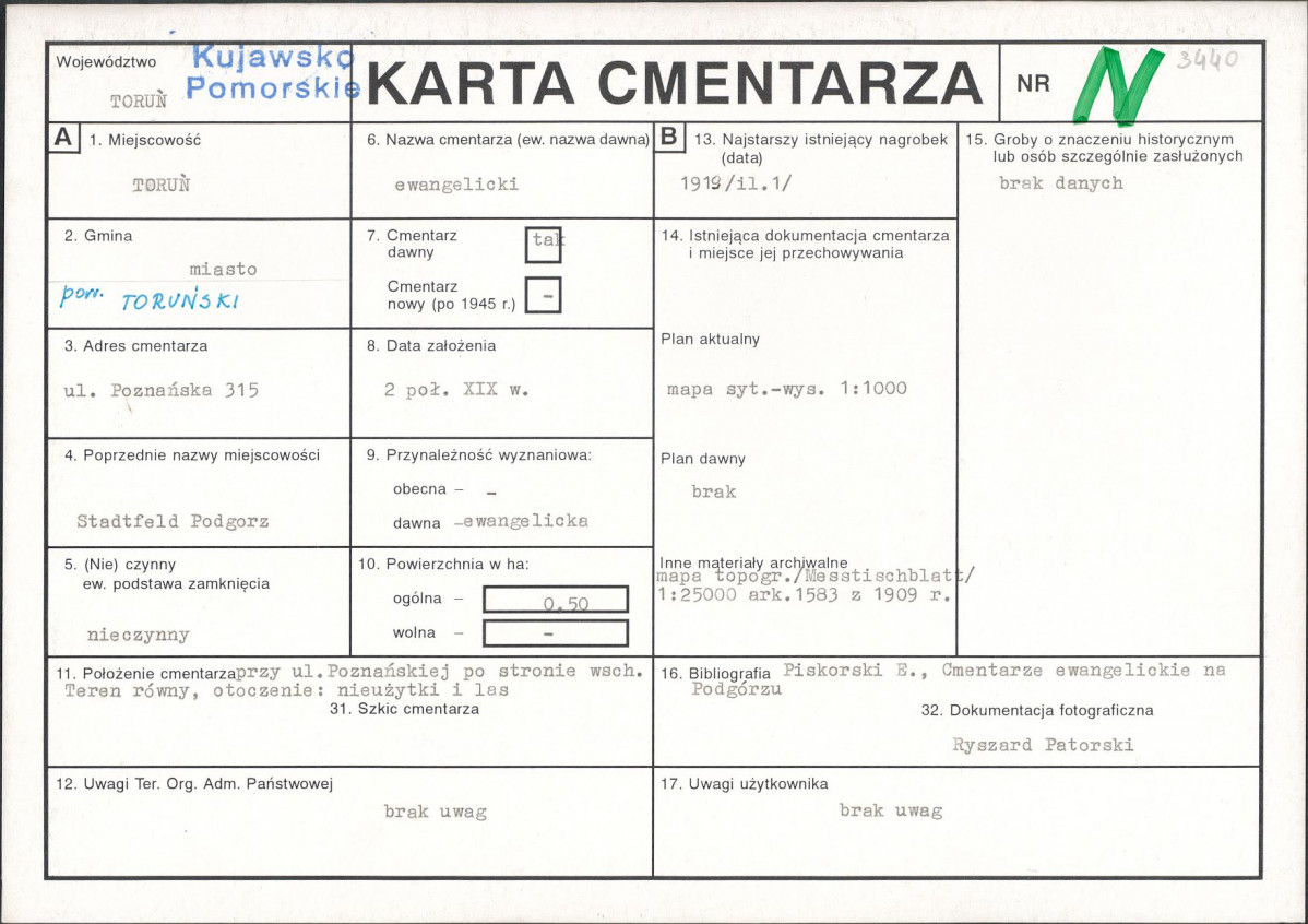 Karta cmentarza, skan nr 1