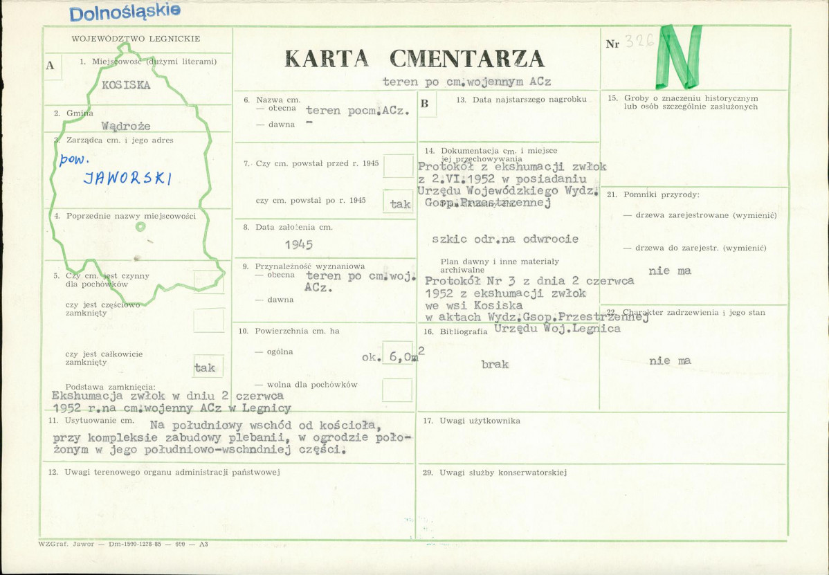 Karta cmentarza, skan nr 1