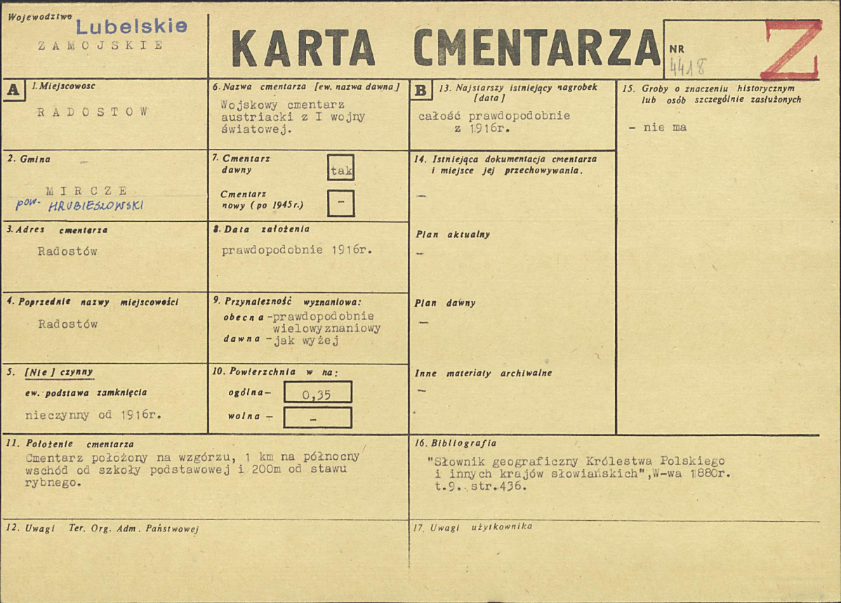 Karta cmentarza, skan nr 1