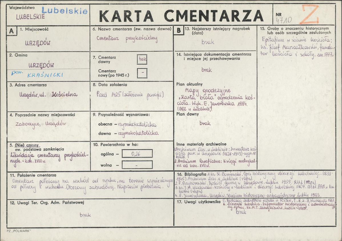 Karta cmentarza, skan nr 1