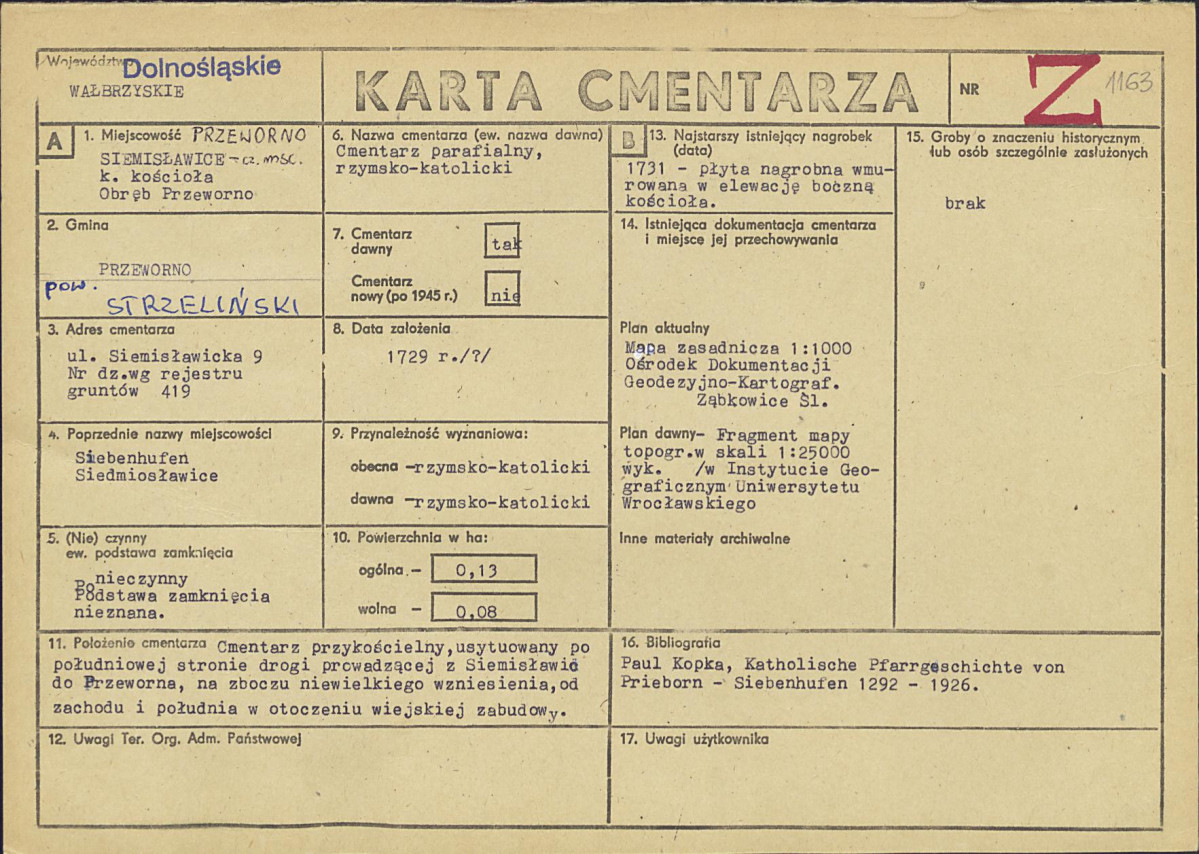 Karta cmentarza, skan nr 1