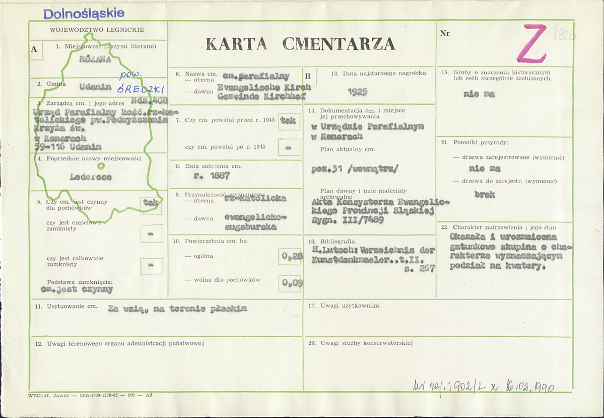 Karta cmentarza, skan nr 1