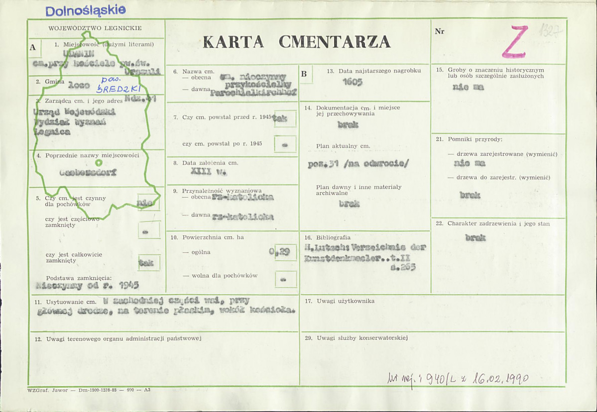 Karta cmentarza, skan nr 1