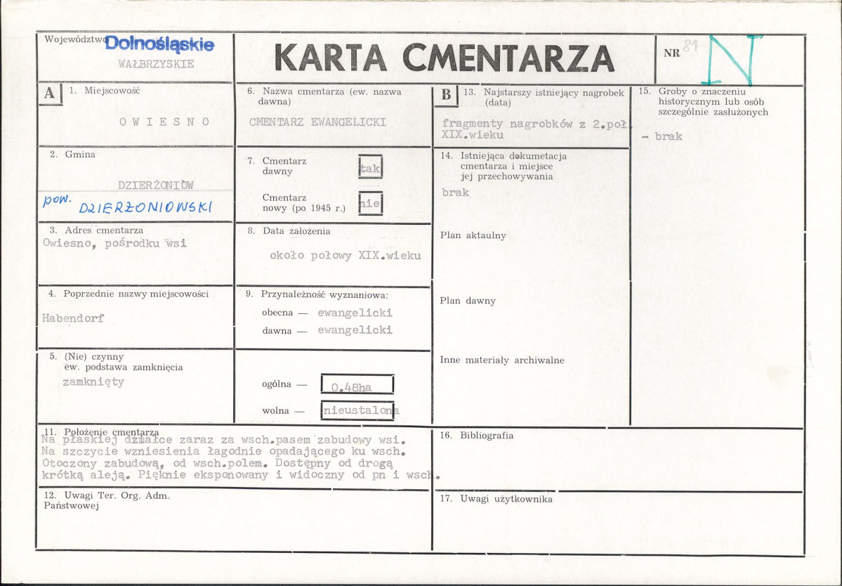 Karta cmentarza, skan nr 1