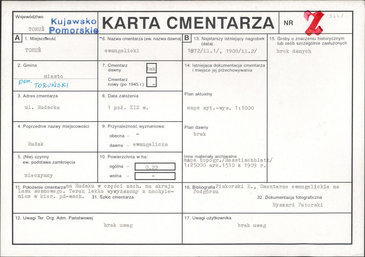 Karta cmentarza, skan nr 1