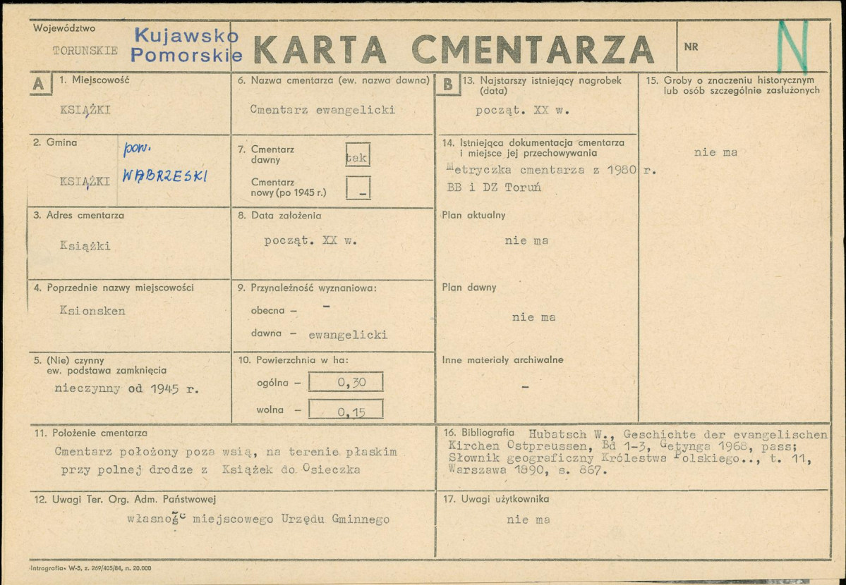Karta cmentarza, skan nr 1