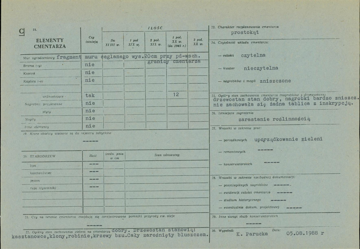 KC - Karta cmentarza, skan nr 2