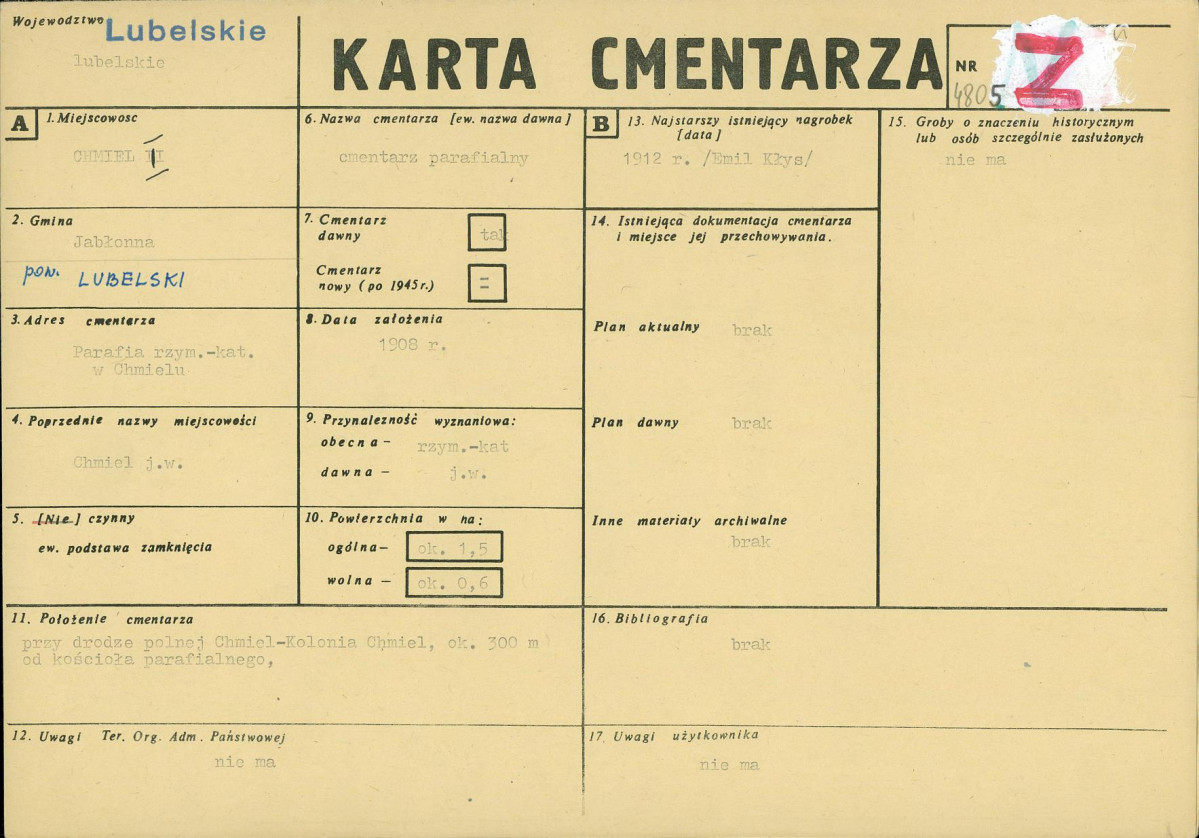 Karta cmentarza, skan nr 1