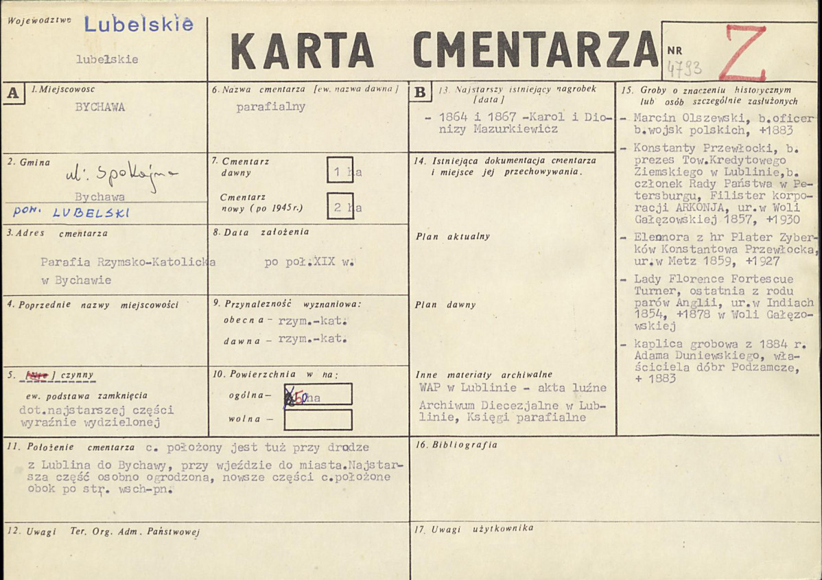 Karta cmentarza, skan nr 1