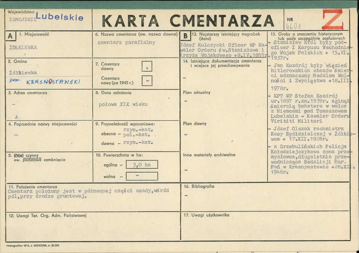 Karta cmentarza, skan nr 1
