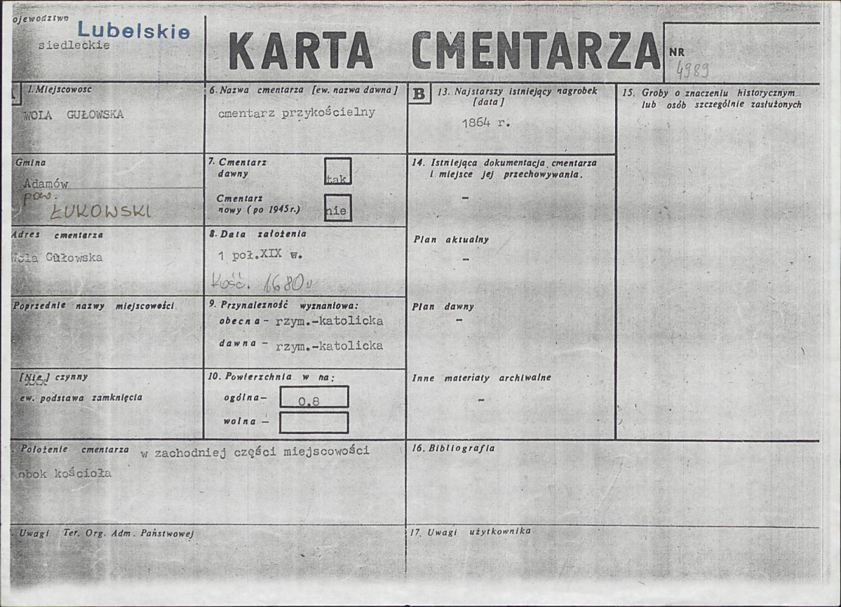 Karta cmentarza, skan nr 1