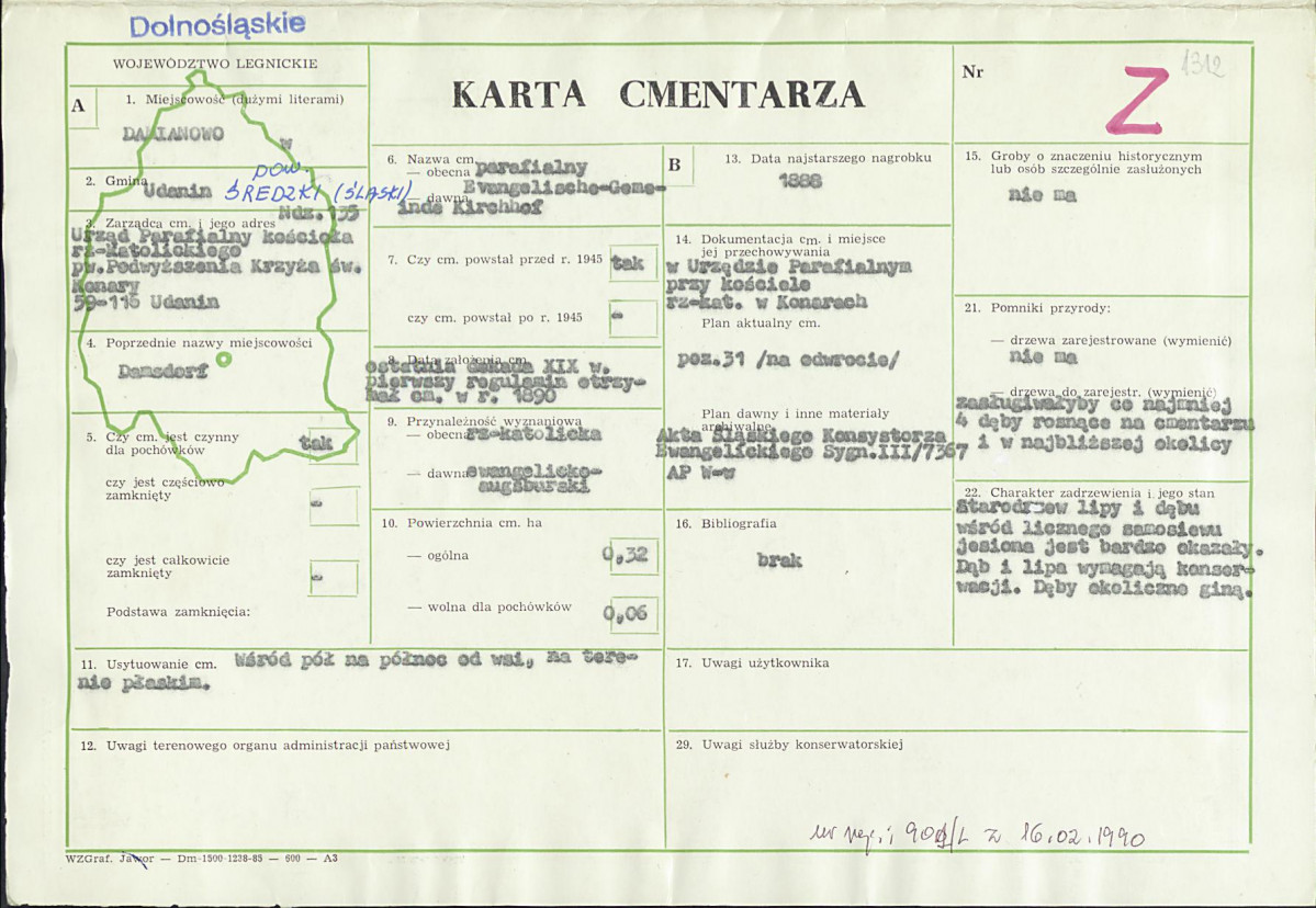 Karta cmentarza, skan nr 1