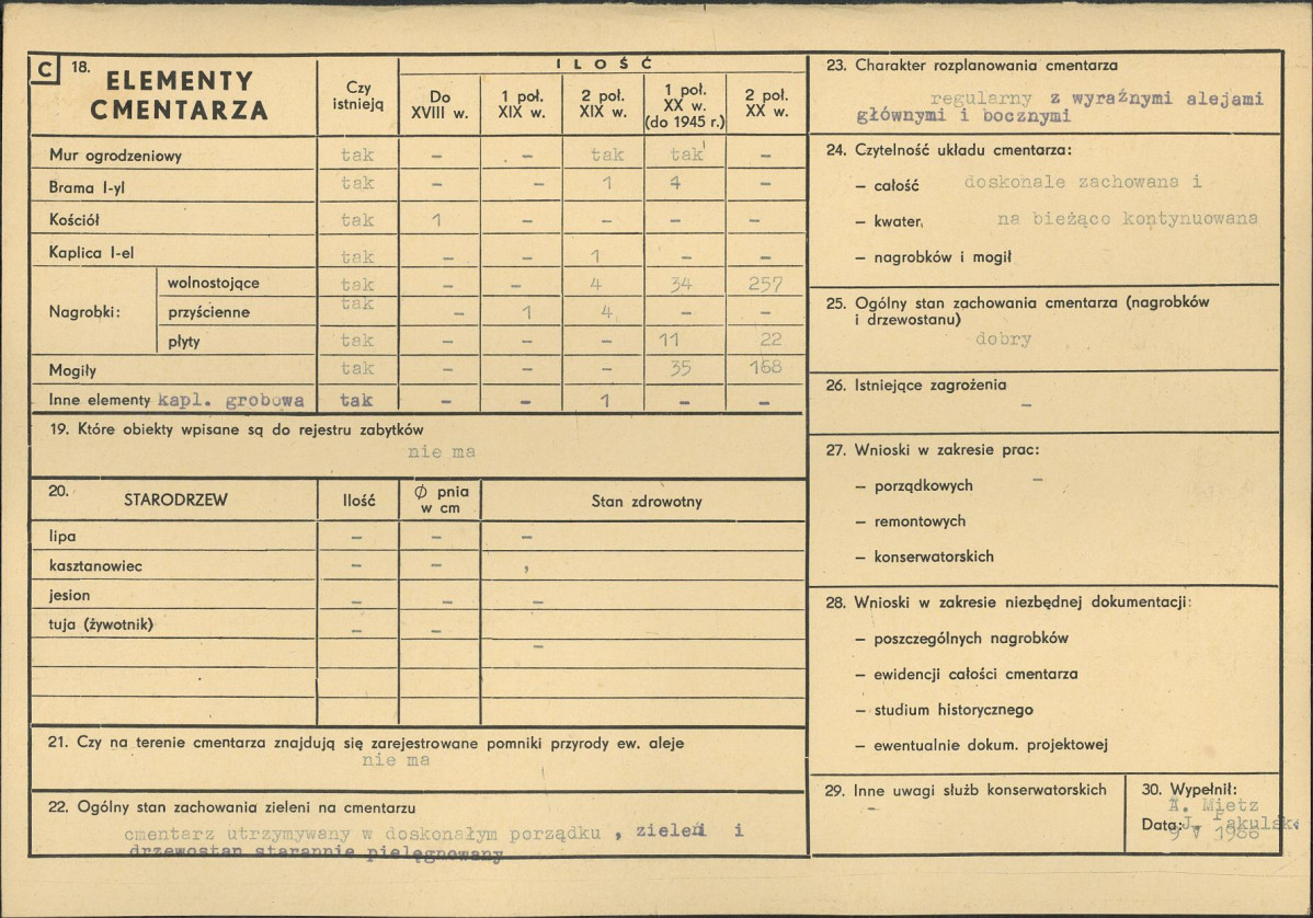 KC - Karta cmentarza, skan nr 2