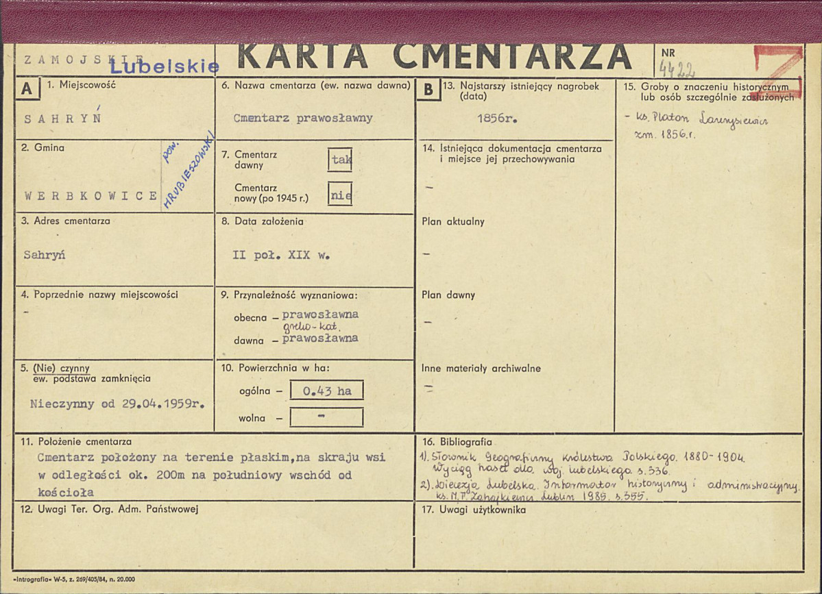 Karta cmentarza, skan nr 1