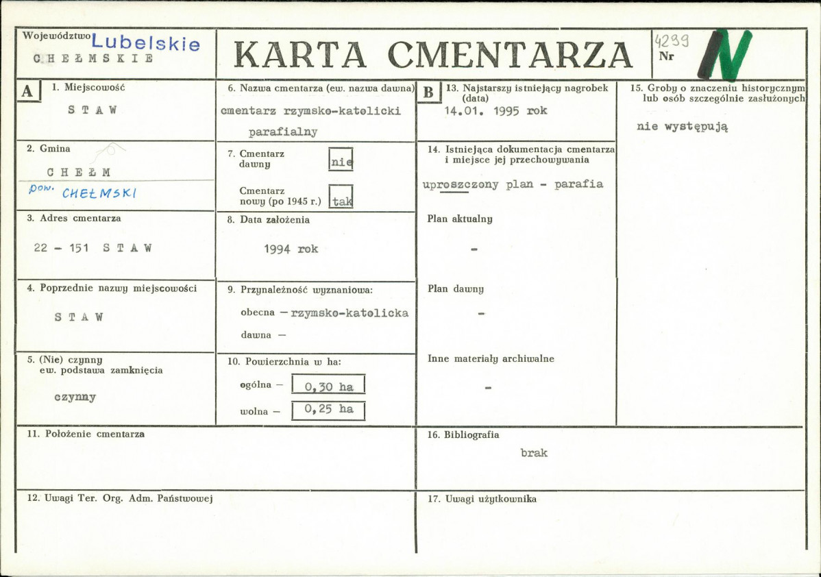 Karta cmentarza, skan nr 1