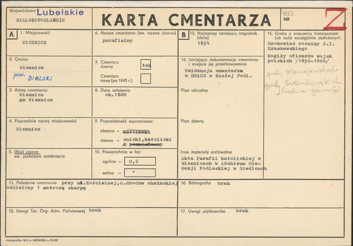 Karta cmentarza, skan nr 1