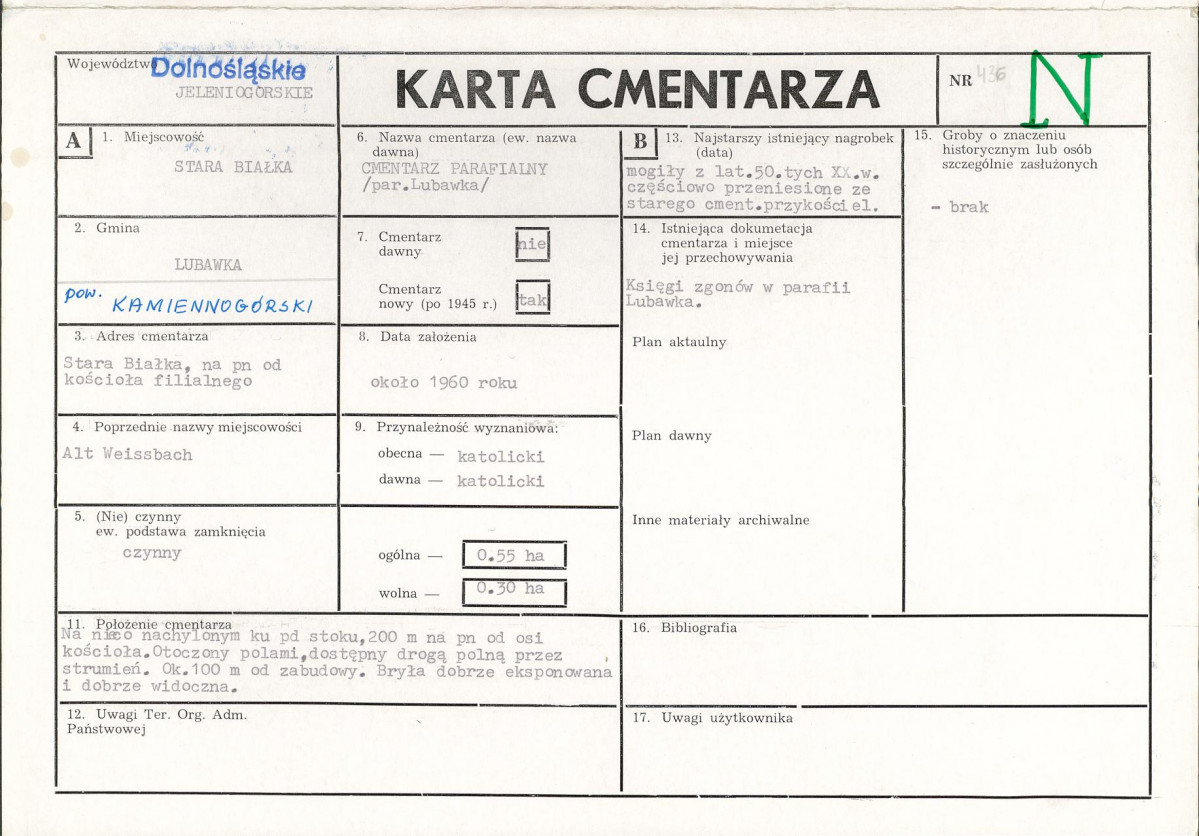 Karta cmentarza, skan nr 1