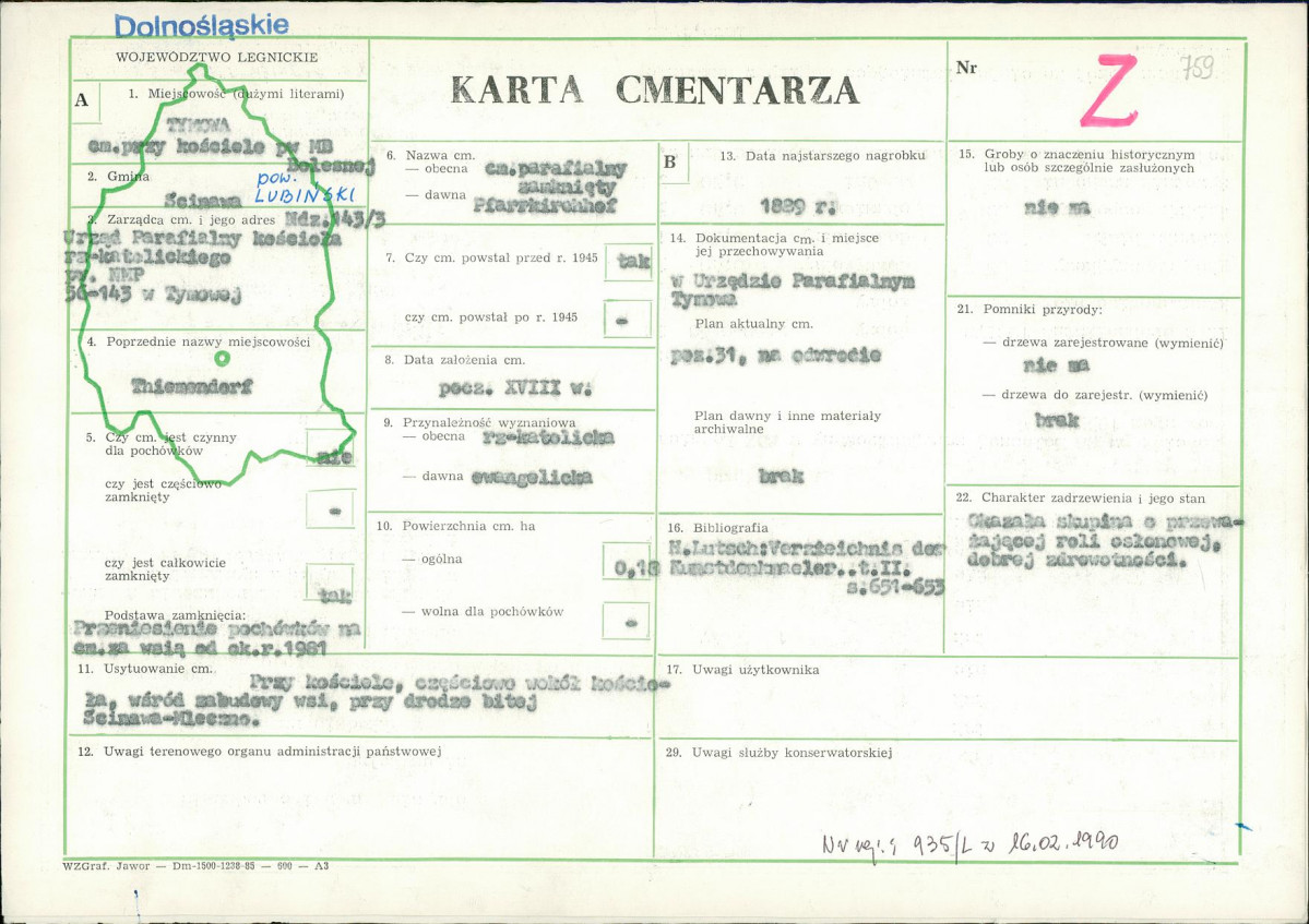 Karta cmentarza, skan nr 1