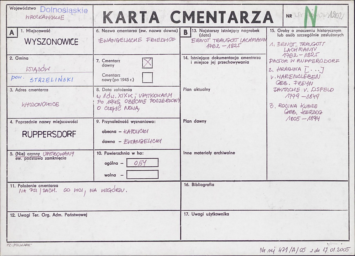 Karta cmentarza, skan nr 1