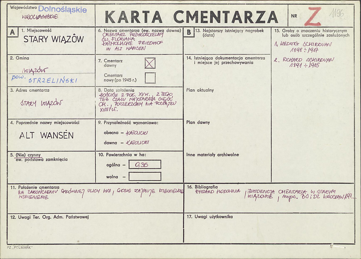 Karta cmentarza, skan nr 1