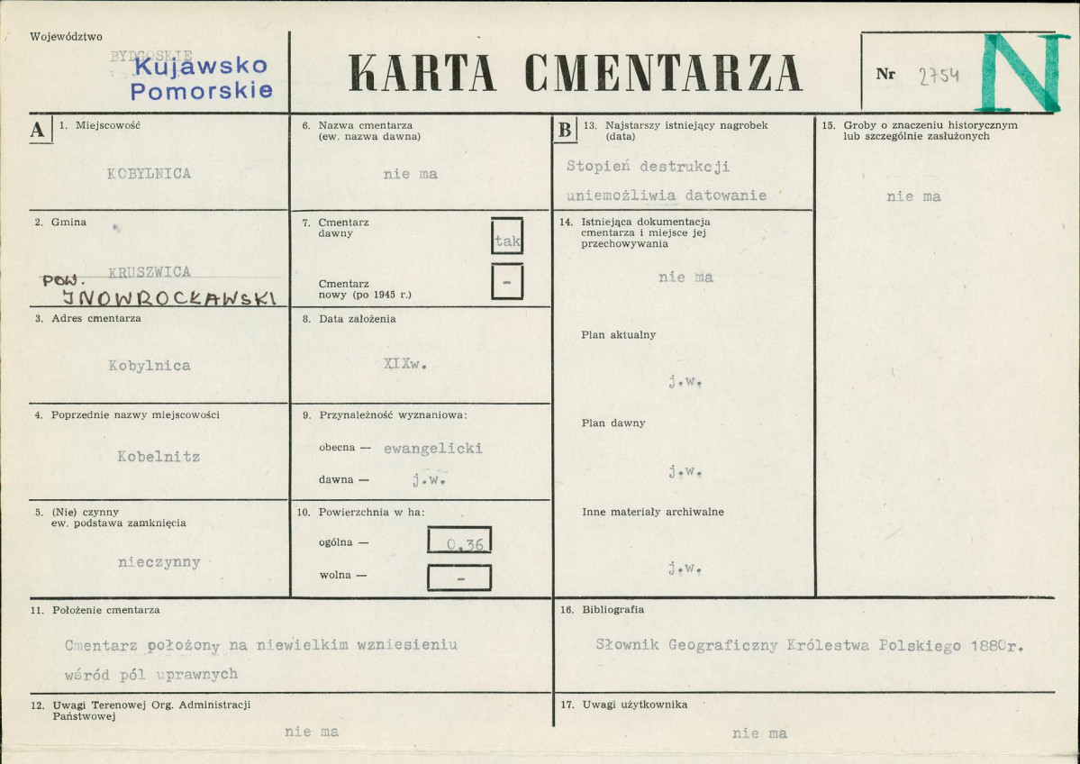 Karta cmentarza, skan nr 1