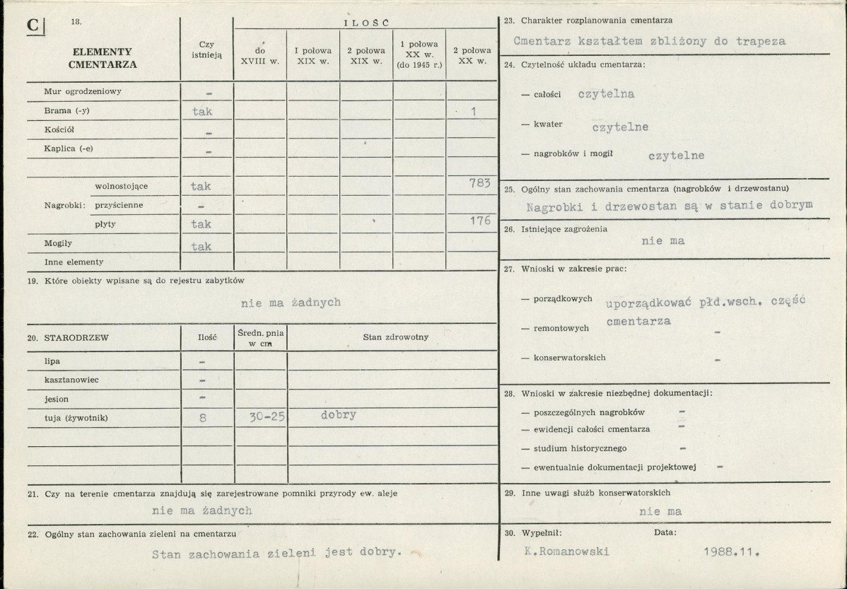 KC - Karta cmentarza, skan nr 2