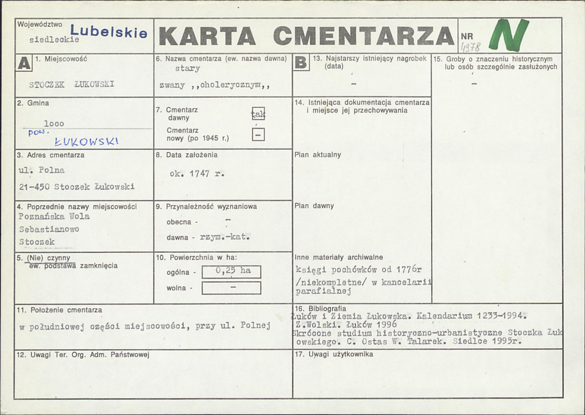 Karta cmentarza, skan nr 1