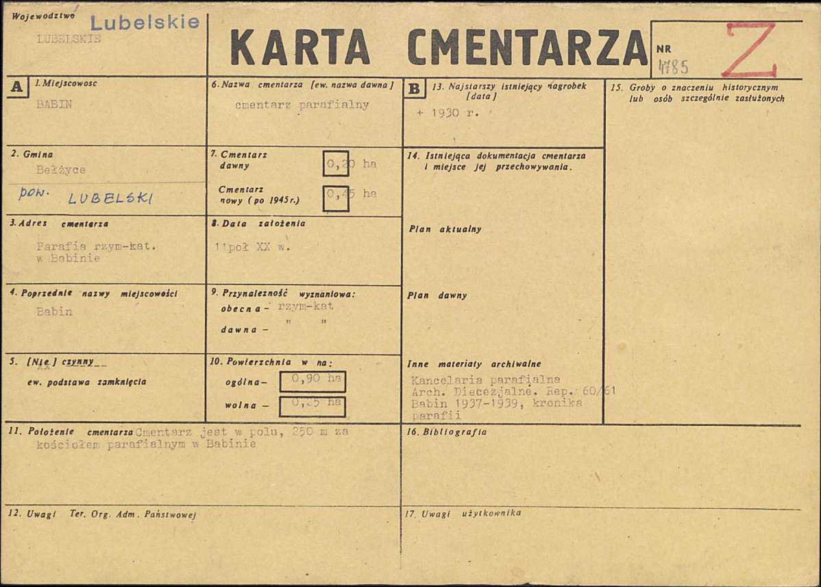 Karta cmentarza, skan nr 1