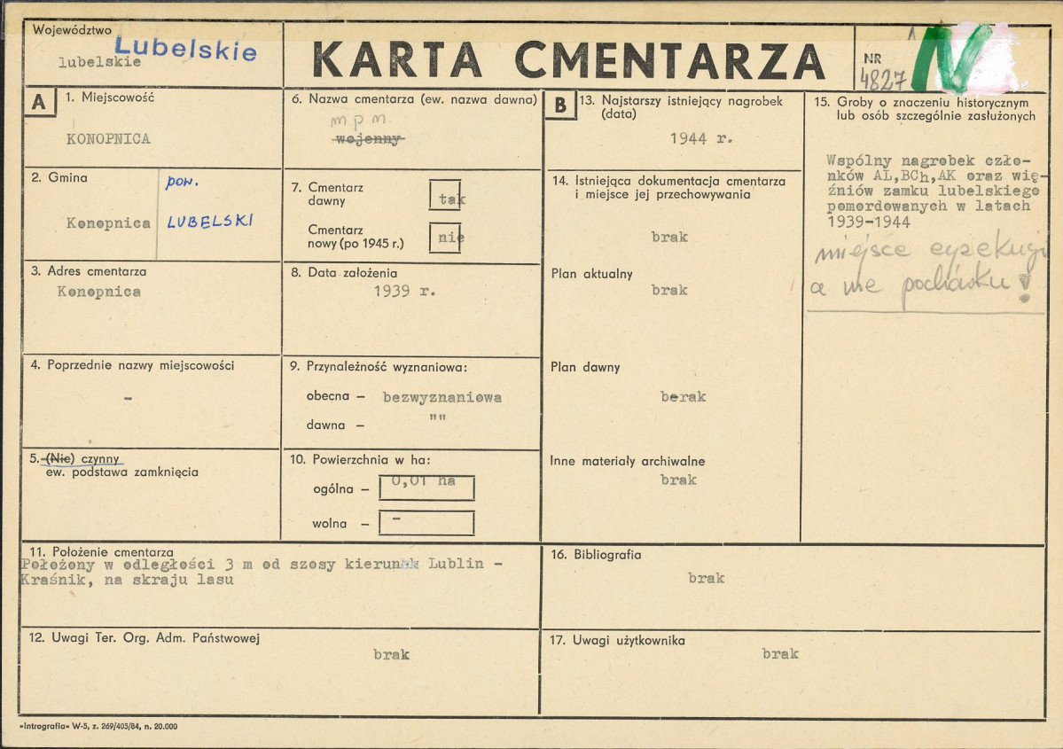 Karta cmentarza, skan nr 1