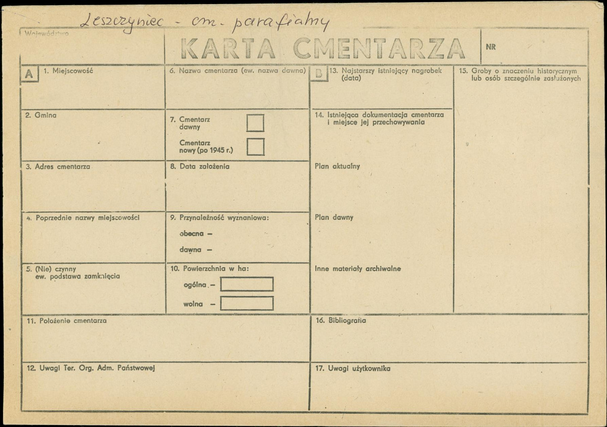 Karta cmentarza, skan nr 6