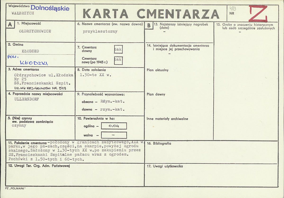 Karta cmentarza, skan nr 1