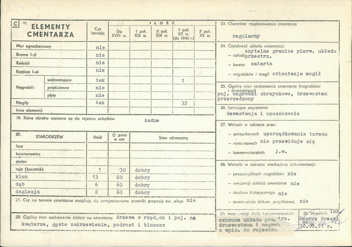 KC - Karta cmentarza, skan nr 2