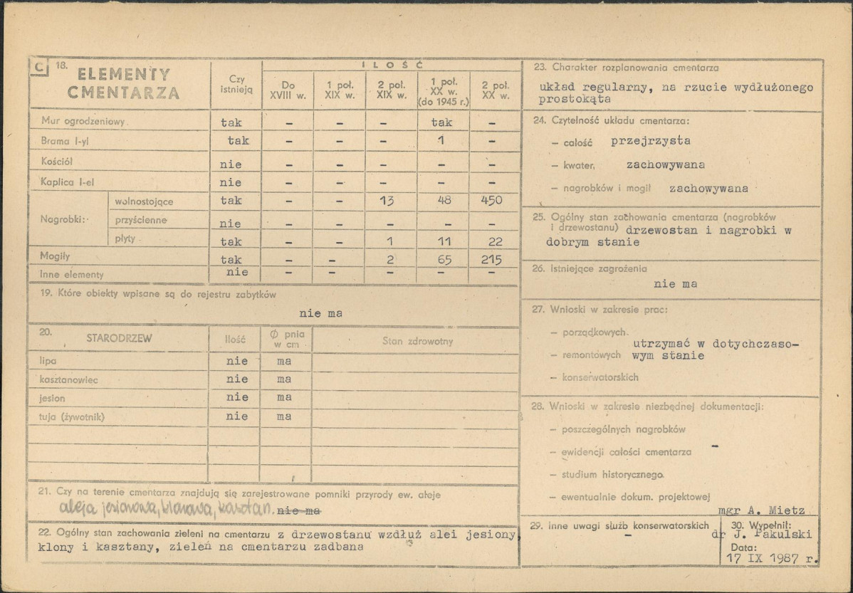 KC - Karta cmentarza, skan nr 2