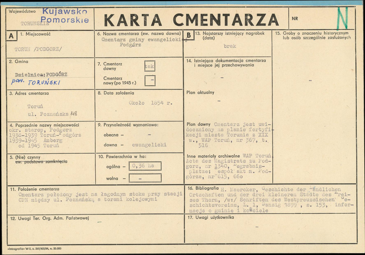Karta cmentarza, skan nr 1