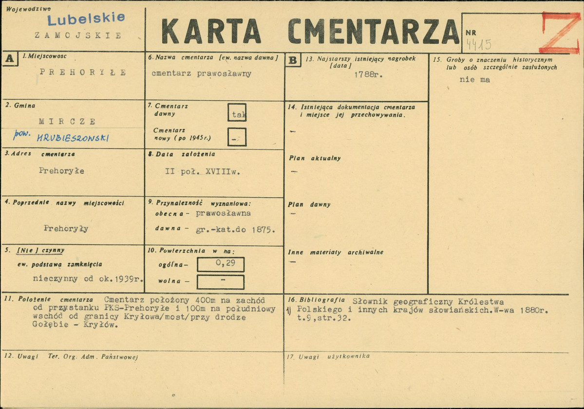 Karta cmentarza, skan nr 1
