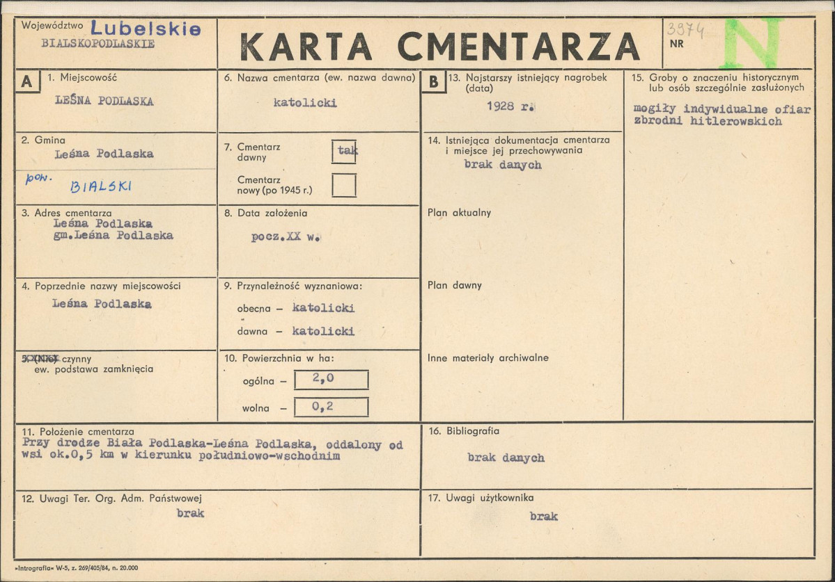 Karta cmentarza, skan nr 1