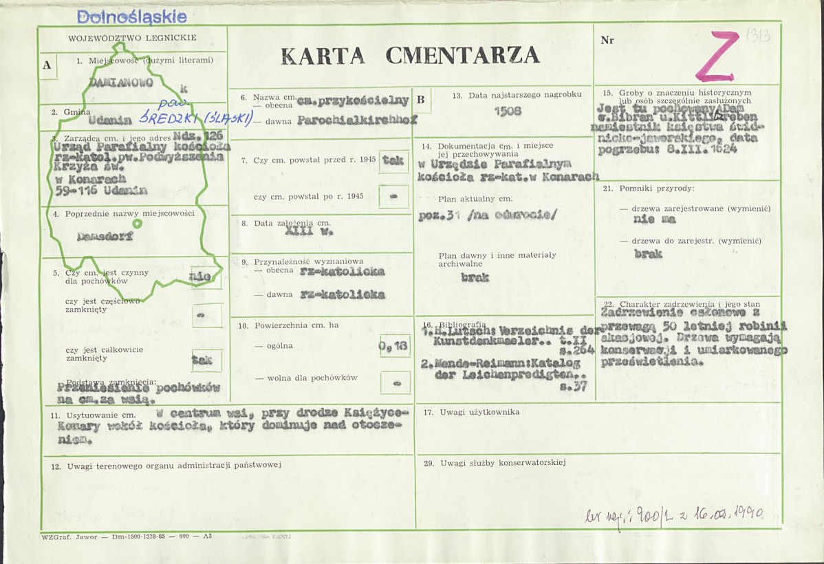 Karta cmentarza, skan nr 1