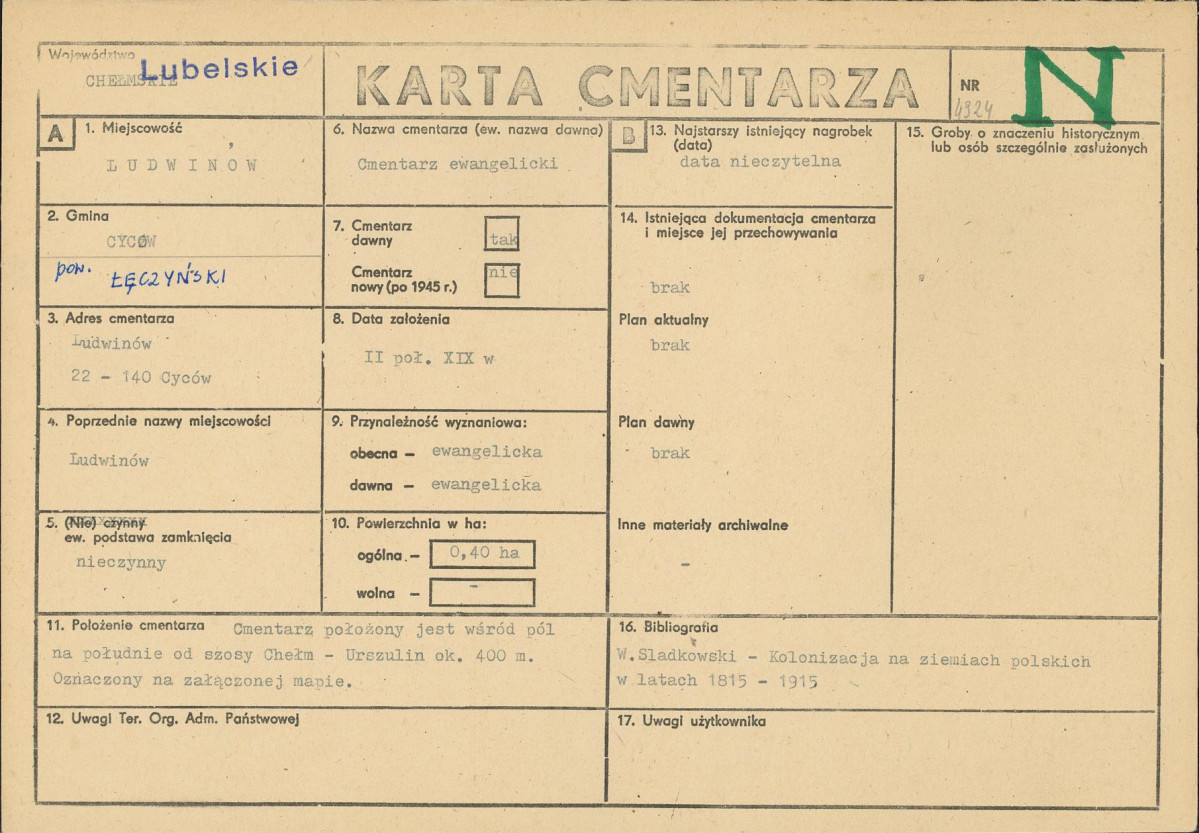 Karta cmentarza, skan nr 1