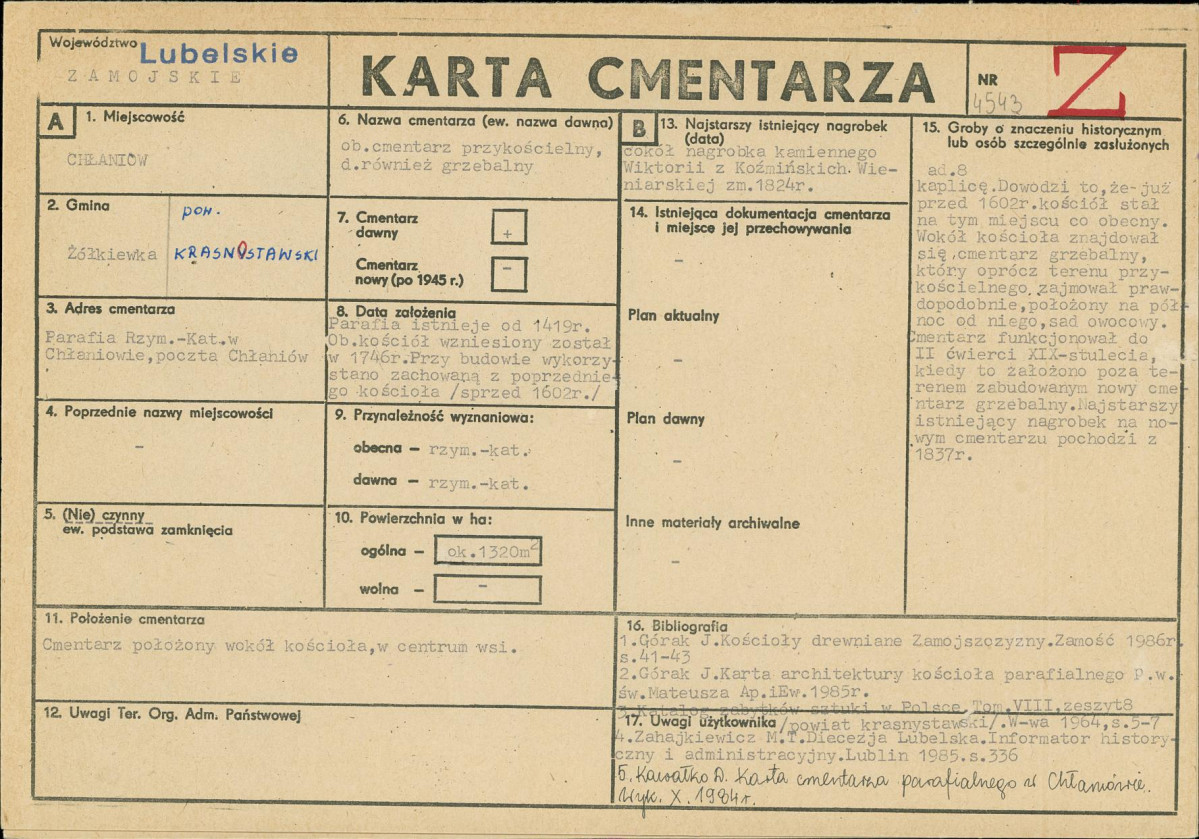 Karta cmentarza, skan nr 1